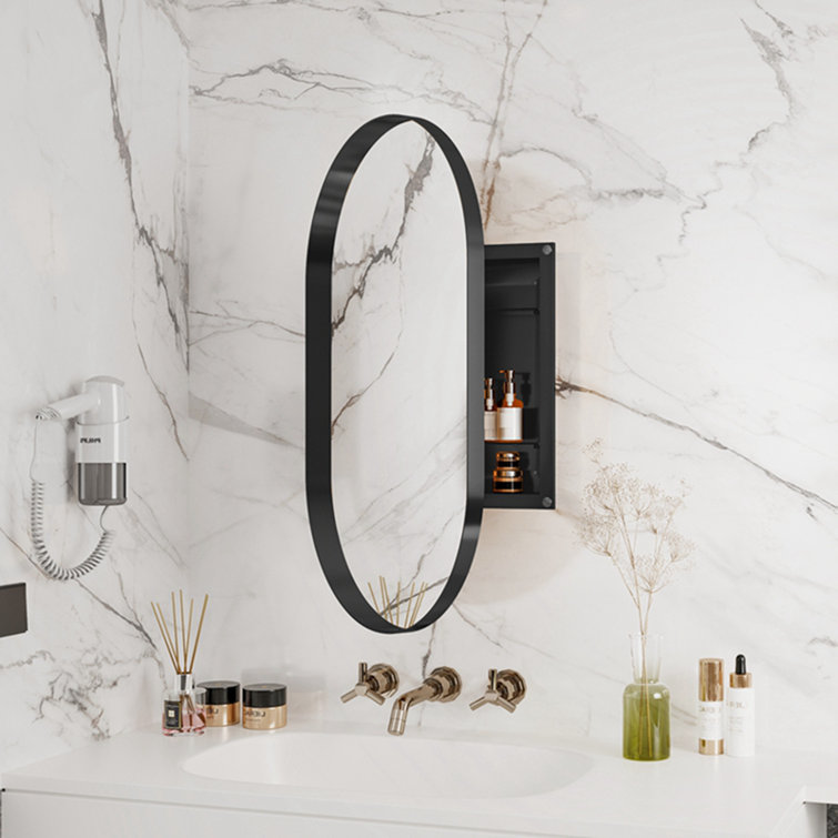 Siscar Lands Oval Recessed Medicine With Mirror Wayfair